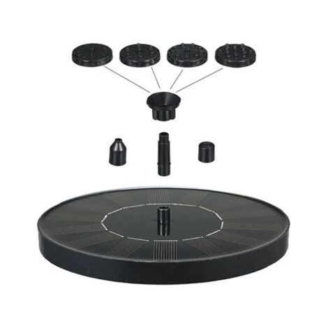 Fontaine solaire pour l'extérieur, 1,4 W, bain d'oiseaux solaire, idéal pour bassin d'ornement, bassin extérieur, jardin (1/4)