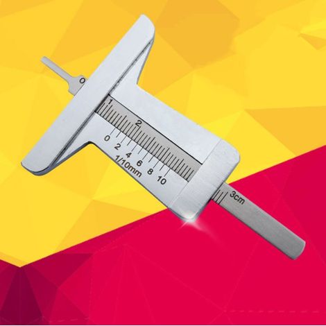 jauge de profondeur en acier inoxydable 0-50 mm, règle de profondeur (1/5)