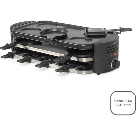 Appareil a raclette, pizzas et crepes 8 personnes - Livoo - DOC337 -