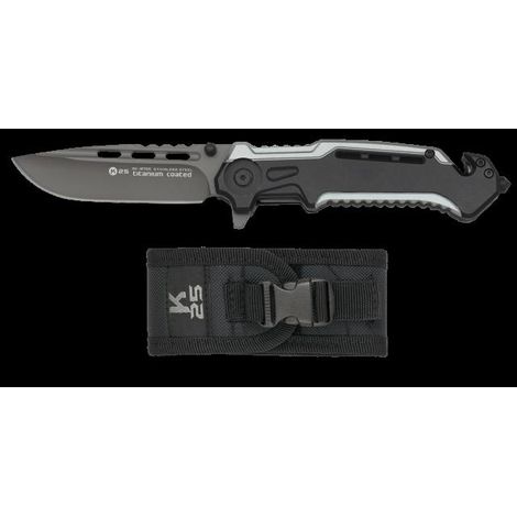 Navaja de sécurité k25 acier gris 21 cm