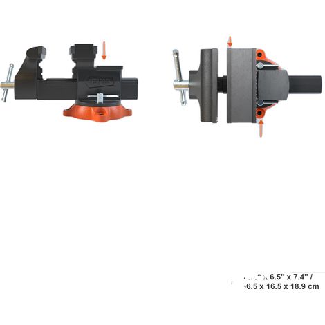 Étau, Base Pivotante, Construction Robuste, 6.5 pouce (1/2)