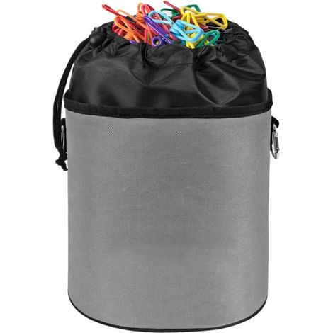 Large Clothes Peg Bag, Outdoor Drying Rack Storage Bag, Versatile Space-Saving Storage Organizer for Toys, Snacks, and Seashells (1/5)