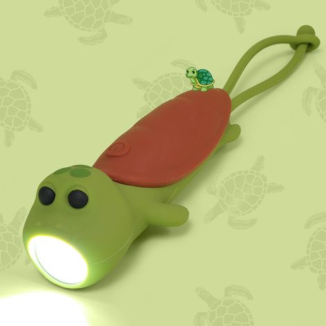 Wiederaufladbare, dimmbare Silikon-Taschenlampe in Schildkrötenform, ideal zum Aufhängen und Campen (1/5)