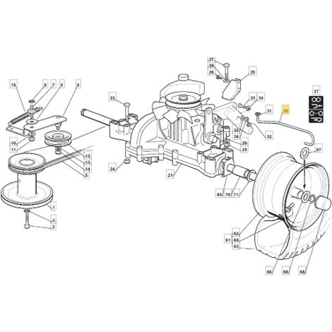 Asta sblocco gruppo trattorinomodelli 1228H ORIGINALE STIGA 127034069/0