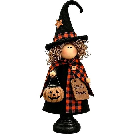 Petite Statuette de Sorcière Décor d'Halloween pour Maison Sculpture (1/5)