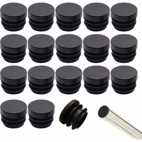 32 Pièces Bouchon de Chaise - Embout pour Tube de 16 mm - Protection Pied de Chaise - Plastique PE - Pour Sol Intérieur et Extérieur (1/4)