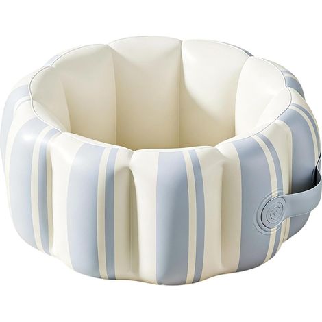 Glacière gonflable portable en PVC avec poignée de transport, pliable et isotherme, idéale pour le camping, la piscine, les fêtes et les barbecues (36 x 36 x 17 cm). (1/5)