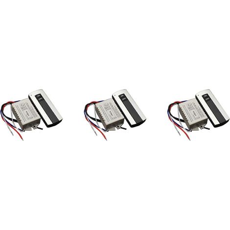 3x 1-Wege-Ein/Aus-Funkfernbedienungsschalter 220V Digitaler Fernbedienungsschalter für Lampen und Leuchten HT035 (1/5)
