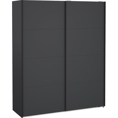 Bergamo Schiebetürenschrank 2 Türen 180x220cm matt grau. (1/5)