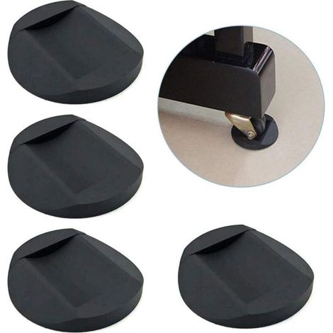 Set mit 4 Anti-Rutsch-Pads für Möbelrollen, schützt alle Arten von Böden und Rollstühlen. (1/4)