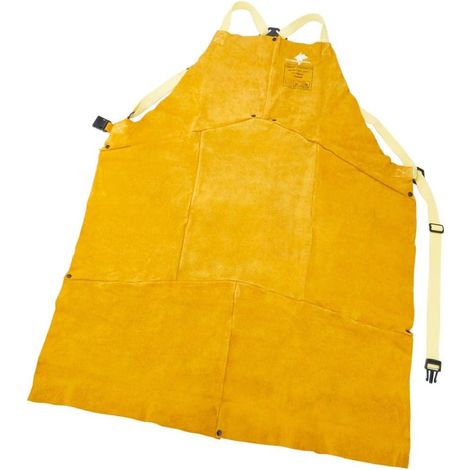 1 - Tablier De Soudage - Cuir De Vache - Protection Corps Et Jambes - Résistant Aux Étincelles - Pour Soudeur Professionnel - Marron (1/4)