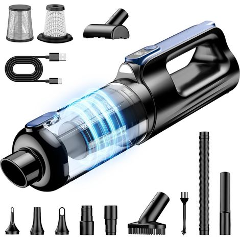 Aspirateur Voiture sans Fil 2 en 1 18000Pa – Souffleur d’Air & Aspirateur Puissant, Léger avec Accessoires, Recharge USB-C pour Nettoyage Auto, Maison & Bureau (1/5)