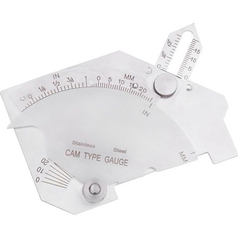 Gauge to cam of bridge MG-8 Gauge of welding in stainless steel Tool of inspection of seals of surfaces soudees System metric and in inches Gauge of gorge Gauge (1/5)