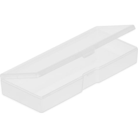 Boîte de rangement rectangulaire transparente avec couvercle, boîte en plastique transparent PP,1435822mm (1/5)