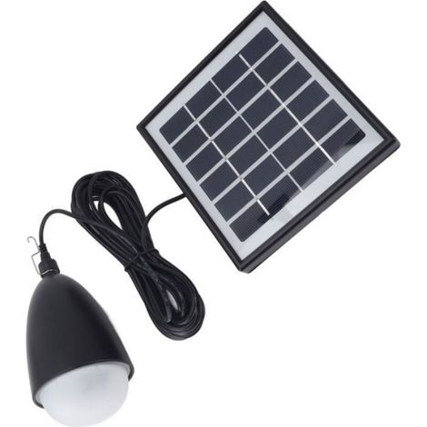 Ampoule solaire d'extérieur, lampe LED Portable, Rechargeable, pour tente extérieure, Camping, randonnée, poulailler (1/5)
