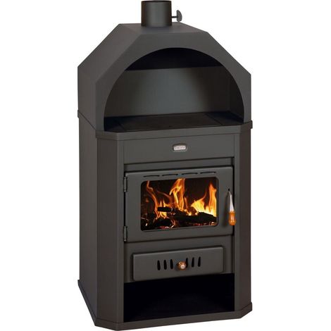 Prity – Poêle à bois 15,9 kW – Rendement 73,6 % – Émissions CO 919 mg/Nm³ – Pour bois sec – Diamètre conduit 150 mm (1/5)