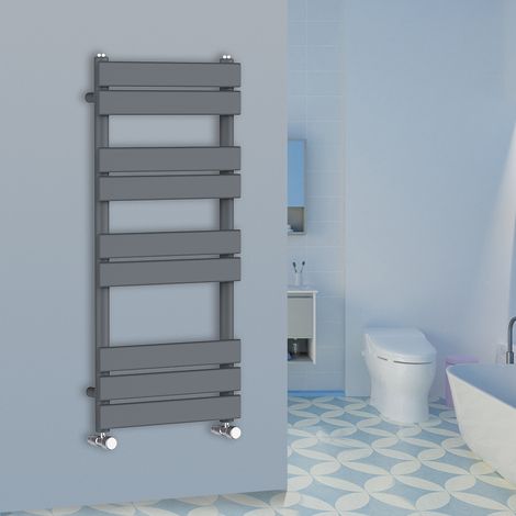 WarmeHaus Flat Panel Bathroom Heated Towel Rail Radiator Ladder Anthracite 1000x450mm