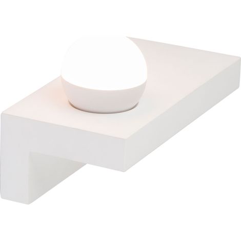 Lampada da parete per interni UP lampada per sala da pranzo lampada da parete per pedane lampada in gesso verniciabile, metallo bianco, 1x LED 1x 7 watt 1x 690 lm, LxA 30x17,5 cm, scala
