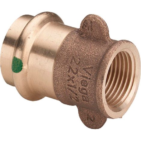Viega Profipress Sanpress-Transición, d 15mm, Rp 1/2 Bronce rojo o bronce de silicio Modelo 2212.3, 287016