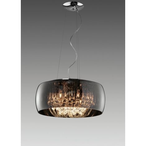 Steam Suspension Chromglas und Anhänger Ø50 cm Trio Lighting