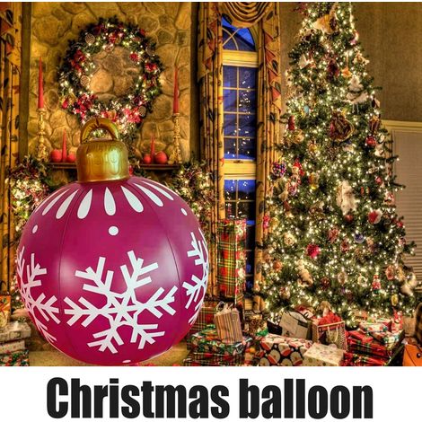 Ballon de Noël gonflable en PVC, jouet, décoration pour sapin de Noël extérieur (1/2)