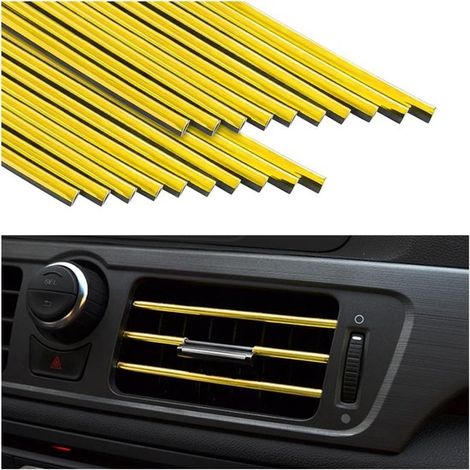 Paquete de 20 tiras decorativas para aires acondicionados de coche，Tiras decorativas para rejillas de ventilación (para instalar uno mismo) (1/5)