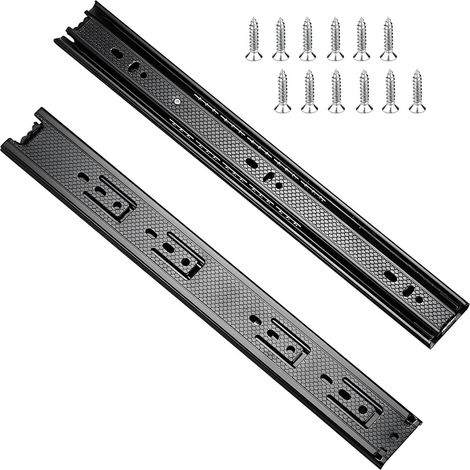 1 paire de glissières à billes extension complète pour tiroir, rails (1/5)
