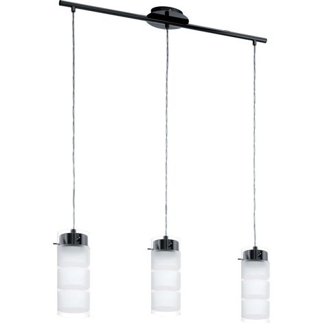 Lampada a sospensione, lampada da tavolo da pranzo, lampada a sospensione, 3 lampadine, lampada da cucina a LED, vetro smerigliato, L 72 cm Eglo 93904 (1/5)