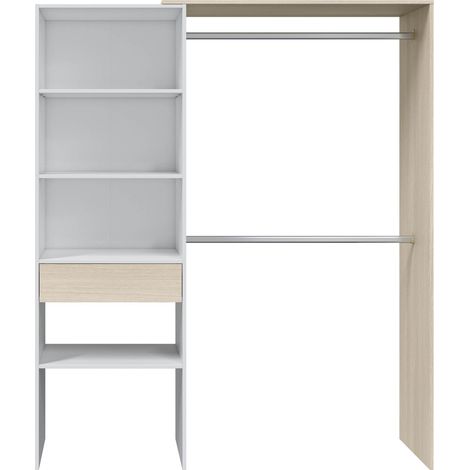 Armario Grande - Ropero Dormitorio Blanco 40x187h cm