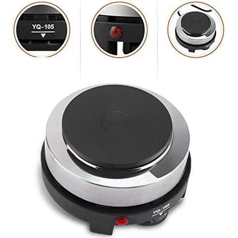 Mini poêle à frire électrique 220 V 500 W, chauffe-plaque électrique portable, chauffe-poêle à frire électrique, mini bureau à domicile portable, cuisine (prise UE) (1/5)