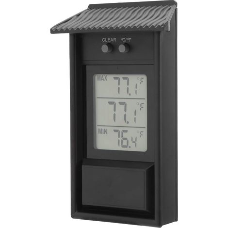 Thermomètre numérique d'extérieur étanche, thermomètre Max/Min pour jardin et serre, grand thermomètre et hygromètre, thermomètres d'extérieur résistants aux intempéries