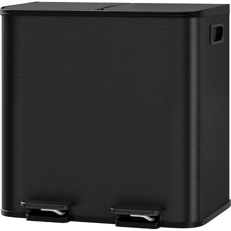 Poubelle de Cuisine 2 x 15 L, Tri Sélectif 2 Compartiments (1/5)