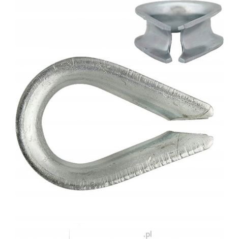 Cosse en acier galvanisé pour cordes 18 mm, 1 pièce