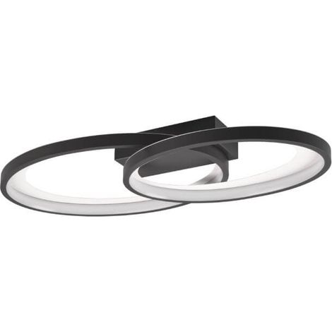 Plafonnier LED Malaga anneaux noir RL 25W 2900lm 3000K (1/3)