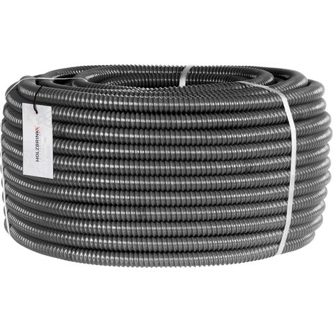 HOLZBRINK Teichschlauch 19 mm (3/4”) Spiralschlauch PVC Saugschlauch verstärkt, Länge: 50 m, HVS-01-50