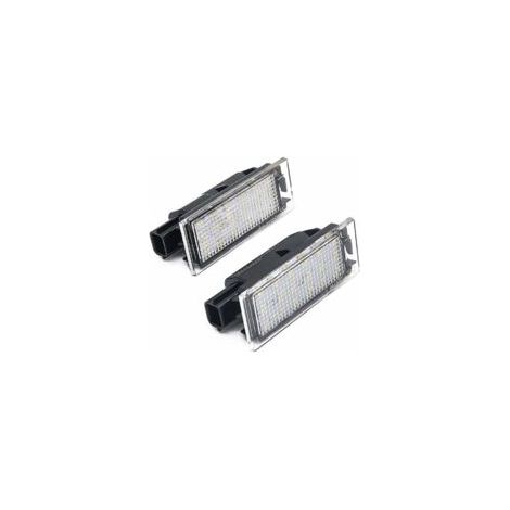 Adatto per luci targa Lntyq, set di 2 luci targa a LED per auto, compatibile con Twingo/Clio/Megane/Lagane (18 LED)