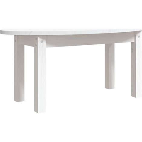 Maison Exclusive - Table basse Blanc 80x40x35 cm Bois massif de pin (1/5)