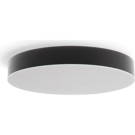 Plafonnier Led Noir Neox 36W, ø40 cm, lumière variable de la lumière froide à la lumière chaude 3000K-6000K, idéal pour Cuisine, Balcon et Chambre. (1/5)