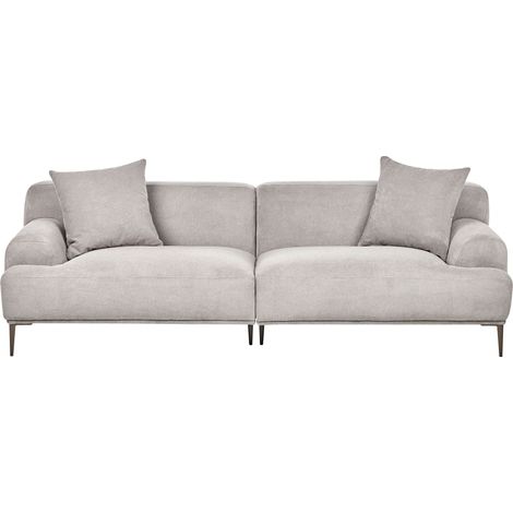 Sofa 3-Sitzer MATILA Stoff Hellgrau
