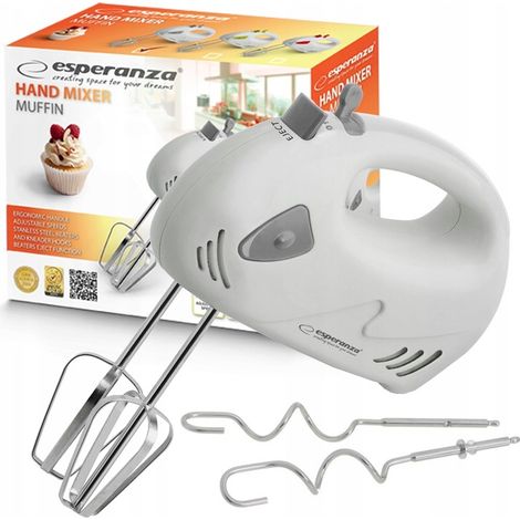 Küchen-Handmixer mit 7 Geschwindigkeiten und 4 Rührklingen (im Lieferumfang enthalten)