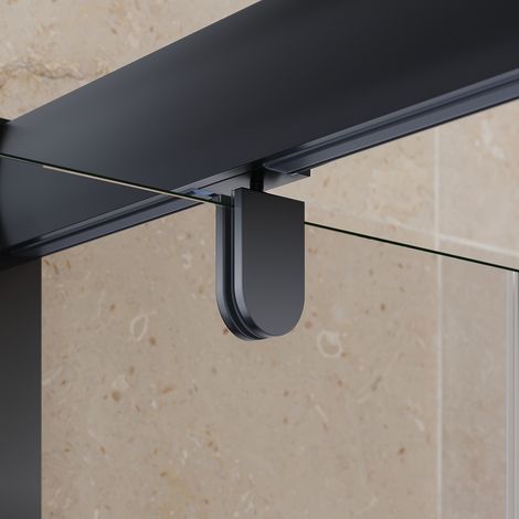 SIRHONA Porte de Douche Black Paroi de douche Pivotante Cabine de douche à une porte 80cm