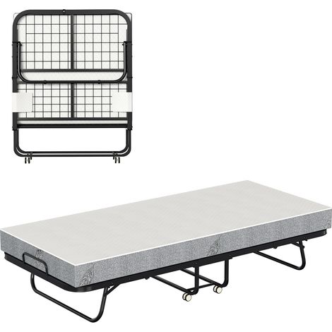 TolleTour 80x190cm Gästebett mit Matratze, auf Rädern, Klappbar, Klappbett bis 120 kg, tragbar (1/5)