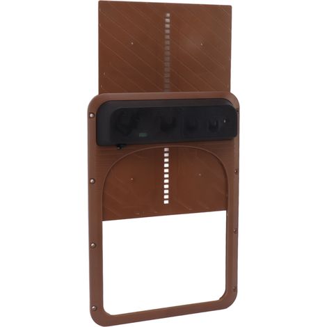 Porte de poulailler automatique à énergie solaire avec capteur de lumière pour volaille brune (1/5)