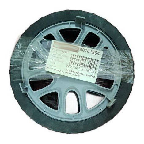 Rueda Trasera + Tapa para cortacesped compatible con Dlm1600E