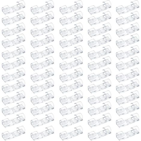 Attaches de câbles adhésives transparentes - Supports de câbles en nylon résistant pour bureau, mur, voiture et gestion des câbles légers (paquet de 60 pour une utilisation intérieure/extérieure) (1/5)