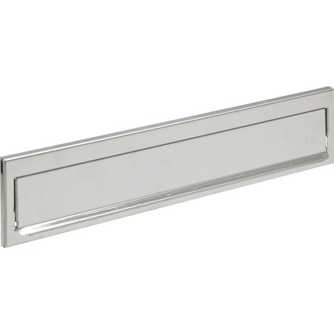 ARREGUI C611 Briefschlitz Abdeckung - Briefkasten Klappe aus Edelstahl - Einwurfblende / Einwurfklappe für Mauerdurchwurfbriefkasten, 34,2 x 7,3 cm, Spiegel-Effekt (1/3)
