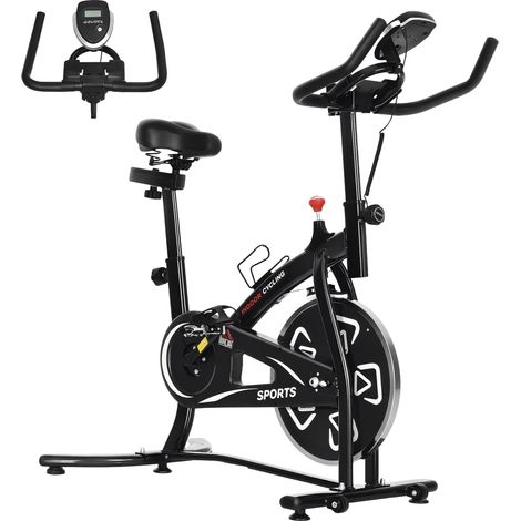 HOMCOM Exercise Training Bike Indoor Cycling Bicycle Trainer LCD Monitor