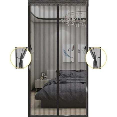 Rideau de porte magnétique en maille résistante – 110 x 210 cm, fermeture automatique par aimants, adapté aux animaux et rétractable (1/5)