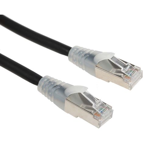 Câble cat 6 Avec connecteur / , F/UTP, gaine LSZH Noir, 1m ( Prix pour 1 )
