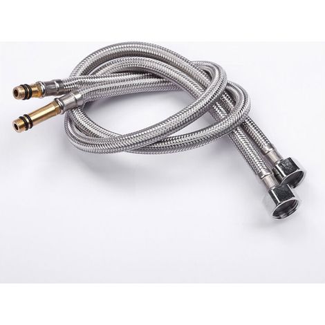 2pcs Flexible Connecting Hose, Flexible Tap, Flexible Connecting Pipes,60cm (1/5)